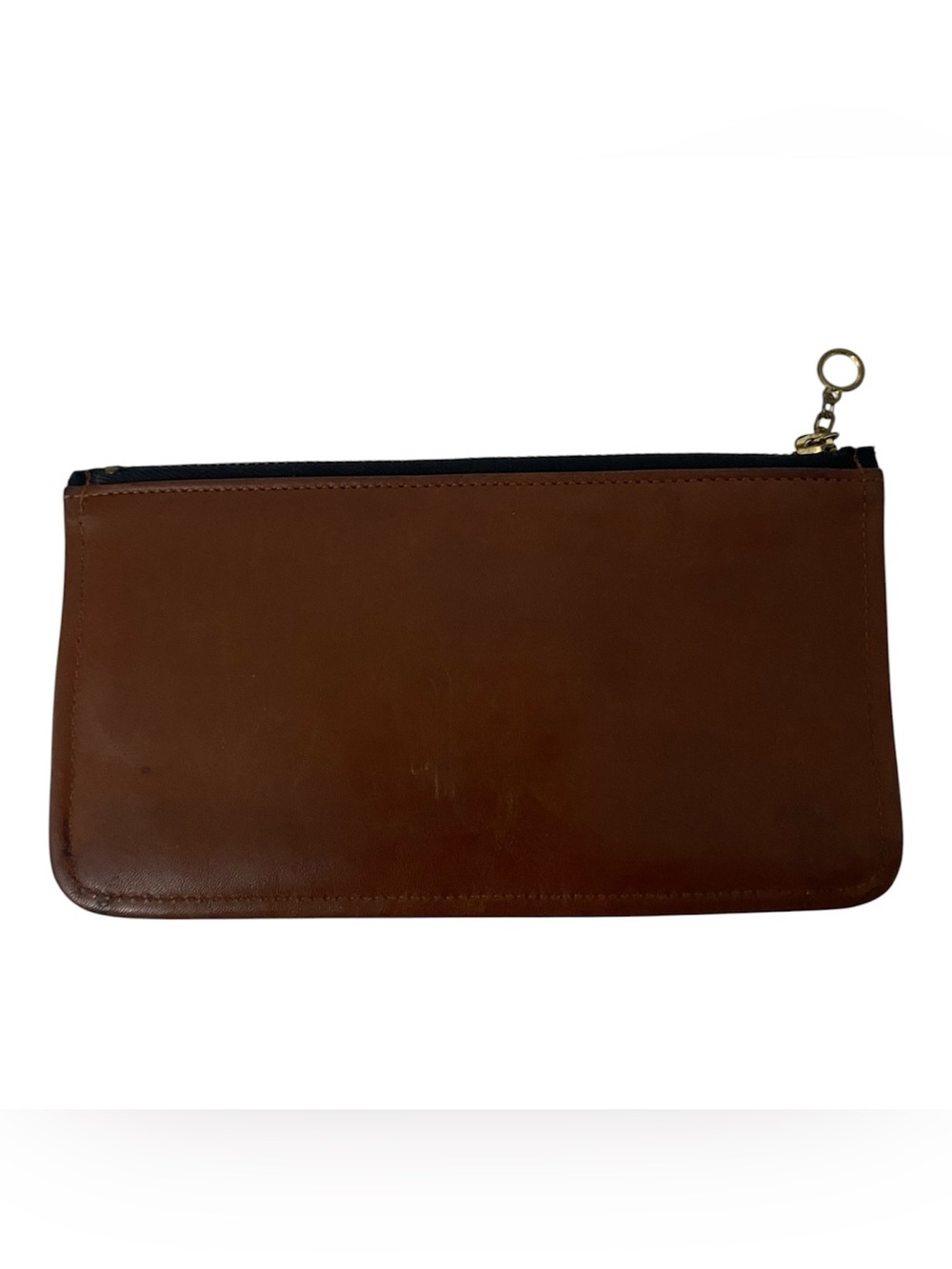 Vintage COACH Brown Leather Zip Pouch Clutch